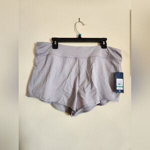 Reebok Bravo Vector athletic shorts silver grey XL NWT